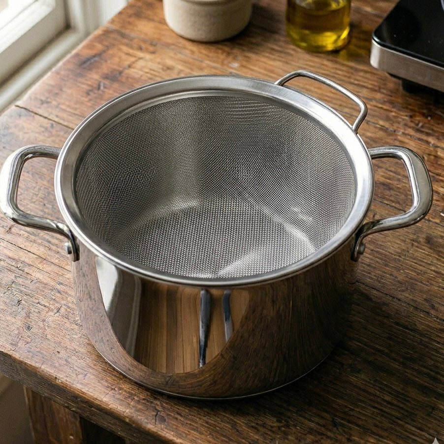 Professional Pasta Pot with Integrated Strainer Insert (5.5 L)