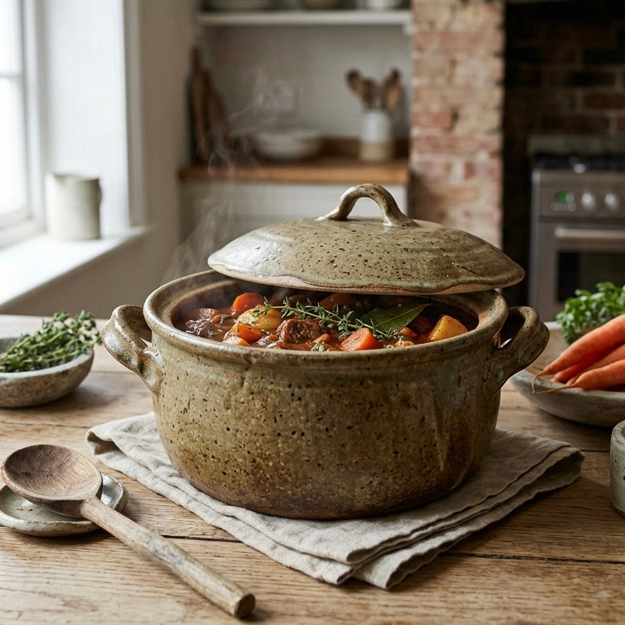 Wabi-Sabi Ceramic Slow-Cooking Pot (3.5 L)